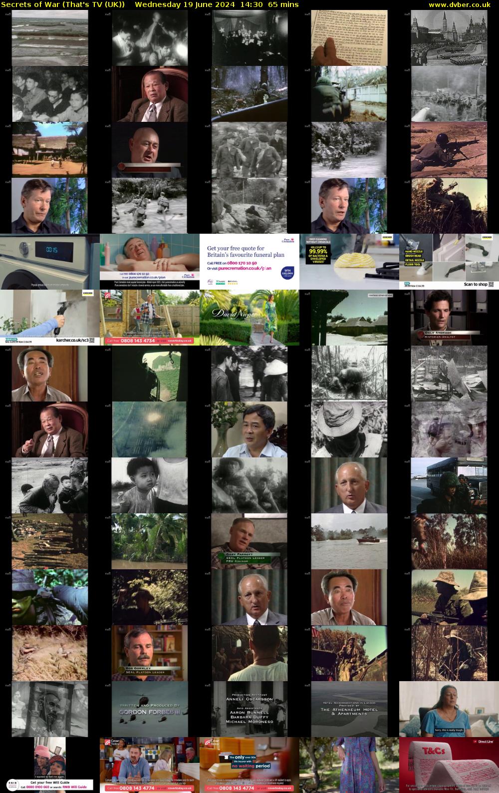 Secrets of War (That's TV (UK)) Wednesday 19 June 2024 14:30 - 15:35