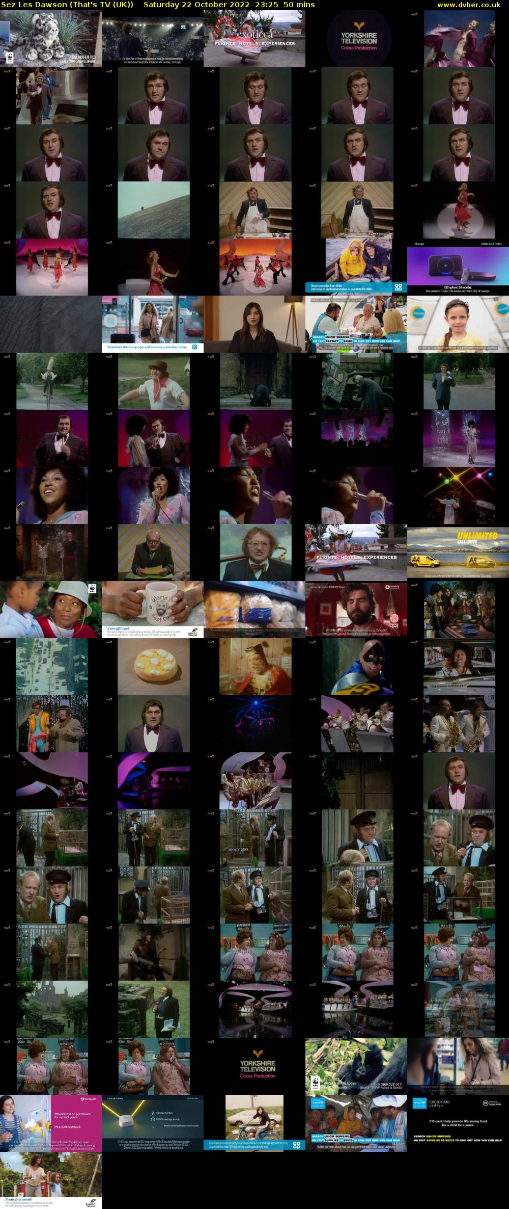 Sez Les Dawson (That's TV (UK)) Saturday 22 October 2022 23:25 - 00:15