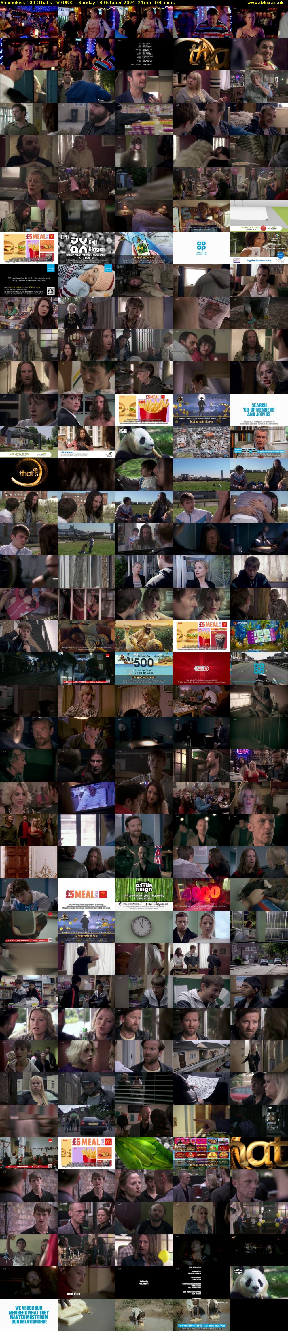 Shameless 100 (That's TV (UK)) Sunday 13 October 2024 21:55 - 23:35