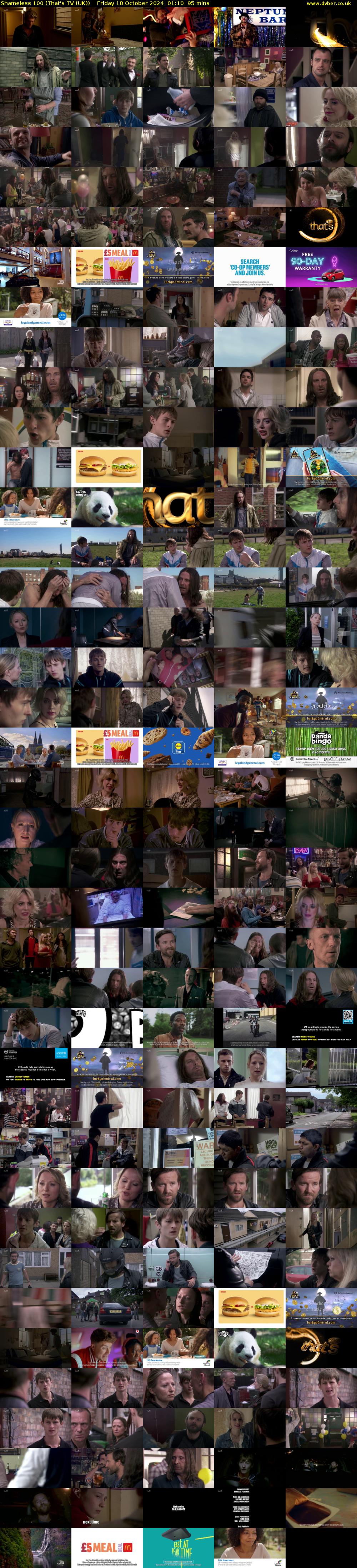 Shameless 100 (That's TV (UK)) Friday 18 October 2024 01:10 - 02:45