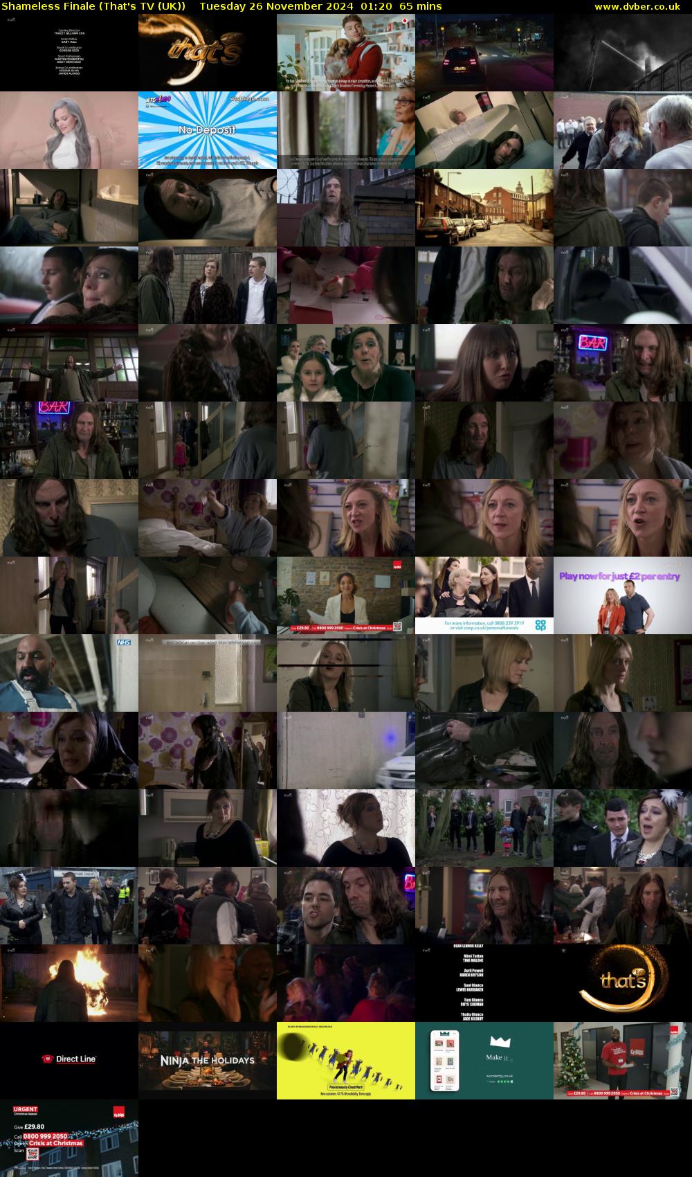 Shameless Finale (That's TV (UK)) Tuesday 26 November 2024 01:20 - 02:25