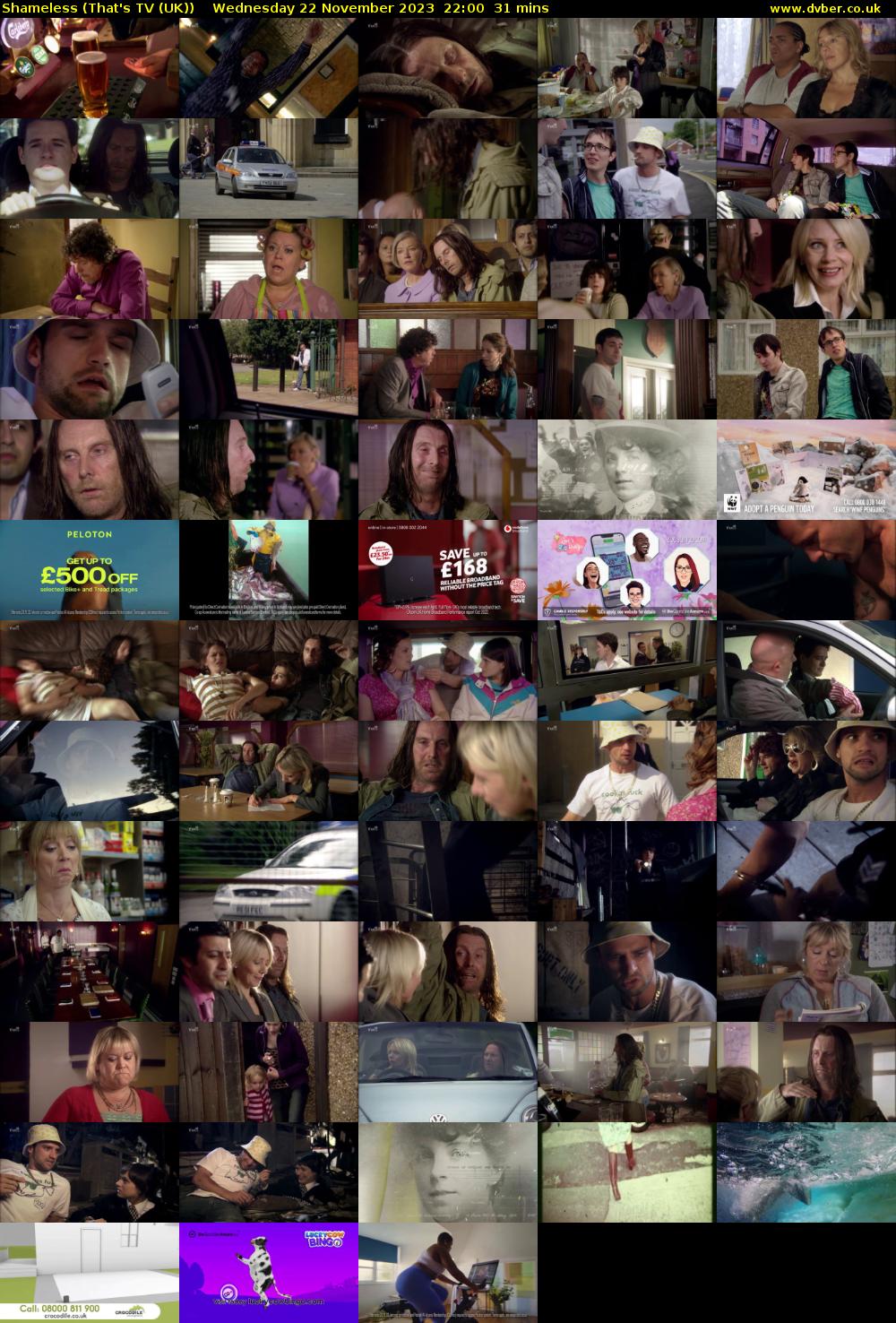 Shameless (That's TV (UK)) Wednesday 22 November 2023 22:00 - 22:31