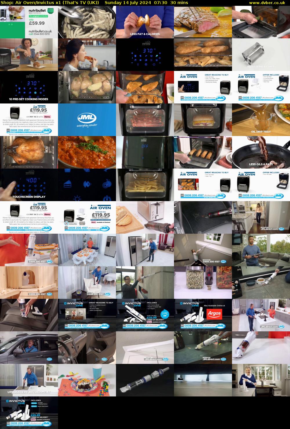 Shop: Air Oven/Invictus x1 (That's TV (UK)) Sunday 14 July 2024 07:30 - 08:00