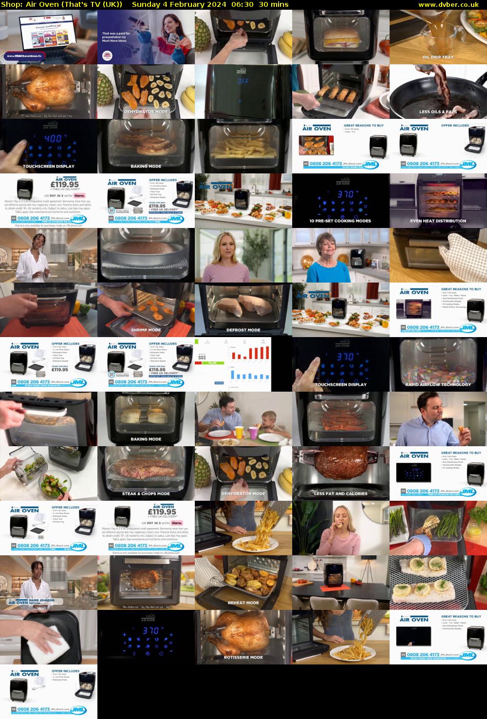 Shop: Air Oven (That's TV (UK)) Sunday 4 February 2024 06:30 - 07:00