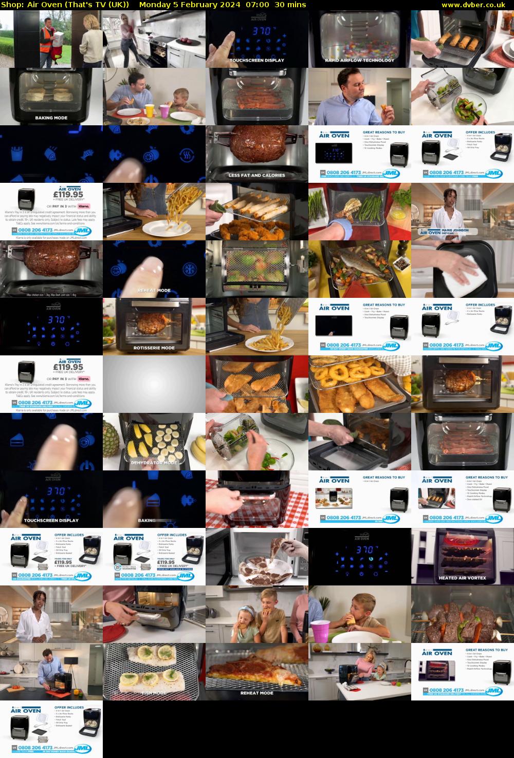 Shop: Air Oven (That's TV (UK)) Monday 5 February 2024 07:00 - 07:30