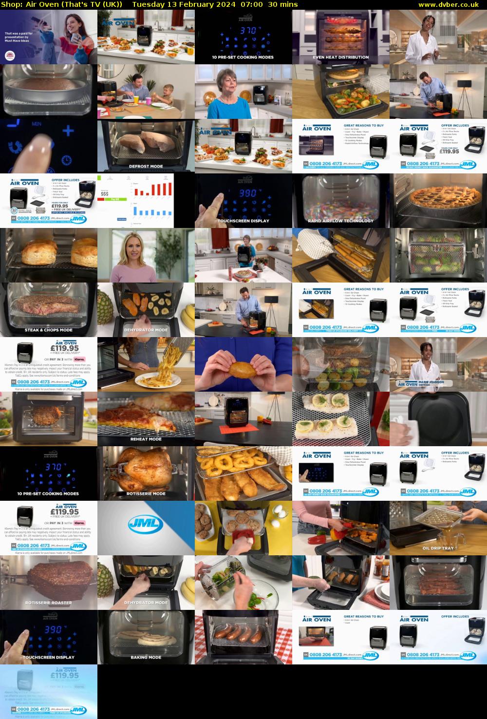 Shop: Air Oven (That's TV (UK)) Tuesday 13 February 2024 07:00 - 07:30