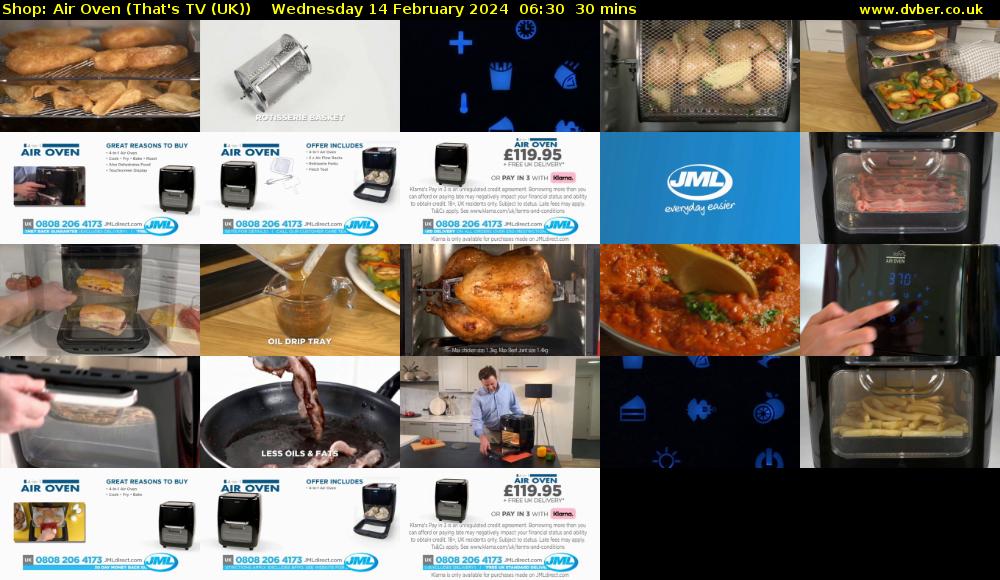 Shop: Air Oven (That's TV (UK)) Wednesday 14 February 2024 06:30 - 07:00