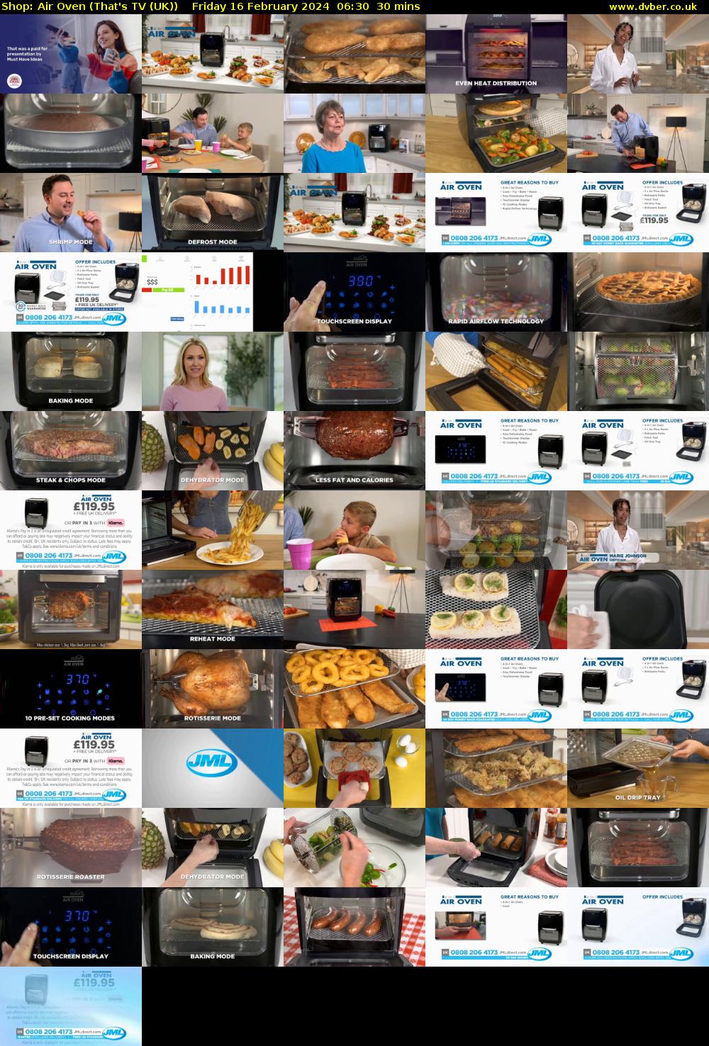Shop: Air Oven (That's TV (UK)) Friday 16 February 2024 06:30 - 07:00