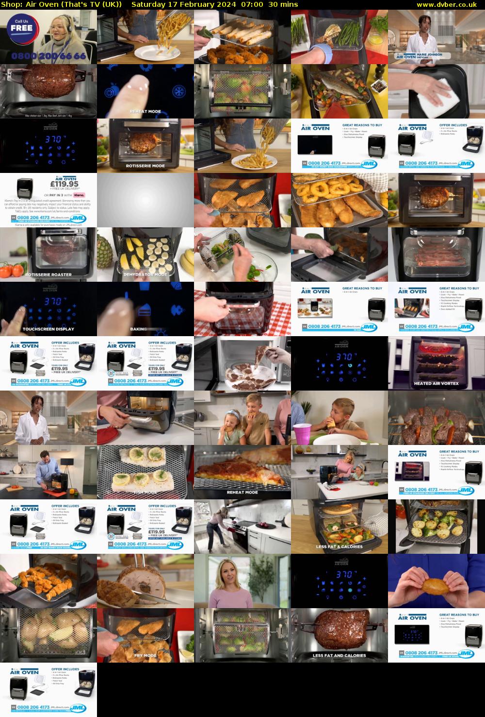 Shop: Air Oven (That's TV (UK)) Saturday 17 February 2024 07:00 - 07:30