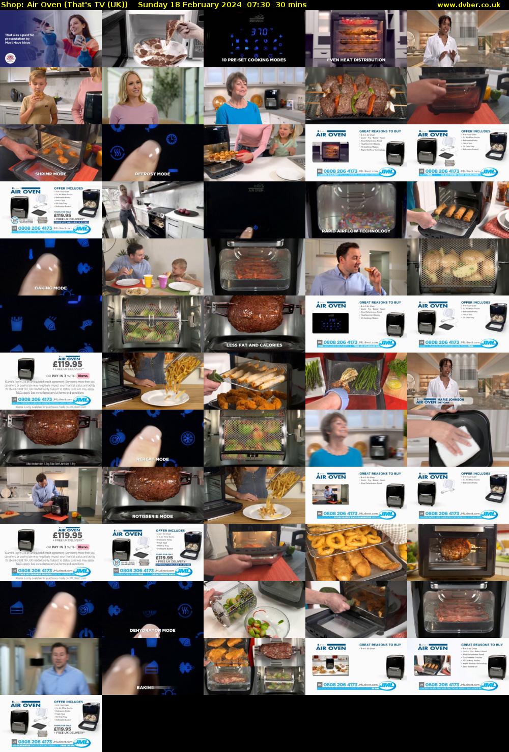 Shop: Air Oven (That's TV (UK)) Sunday 18 February 2024 07:30 - 08:00