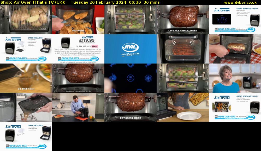 Shop: Air Oven (That's TV (UK)) Tuesday 20 February 2024 06:30 - 07:00
