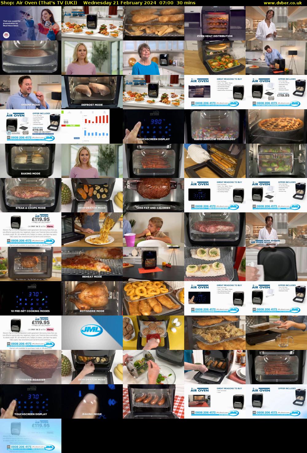 Shop: Air Oven (That's TV (UK)) Wednesday 21 February 2024 07:00 - 07:30