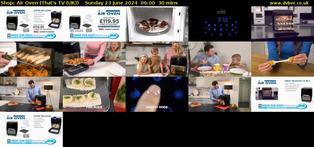 Shop: Air Oven (That's TV (UK)) Sunday 23 June 2024 06:00 - 06:30