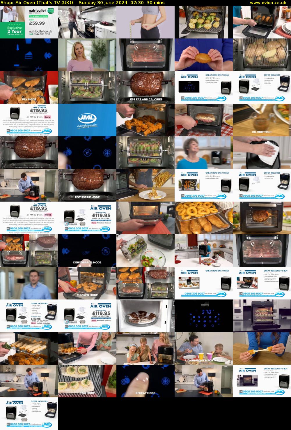 Shop: Air Oven (That's TV (UK)) Sunday 30 June 2024 07:30 - 08:00