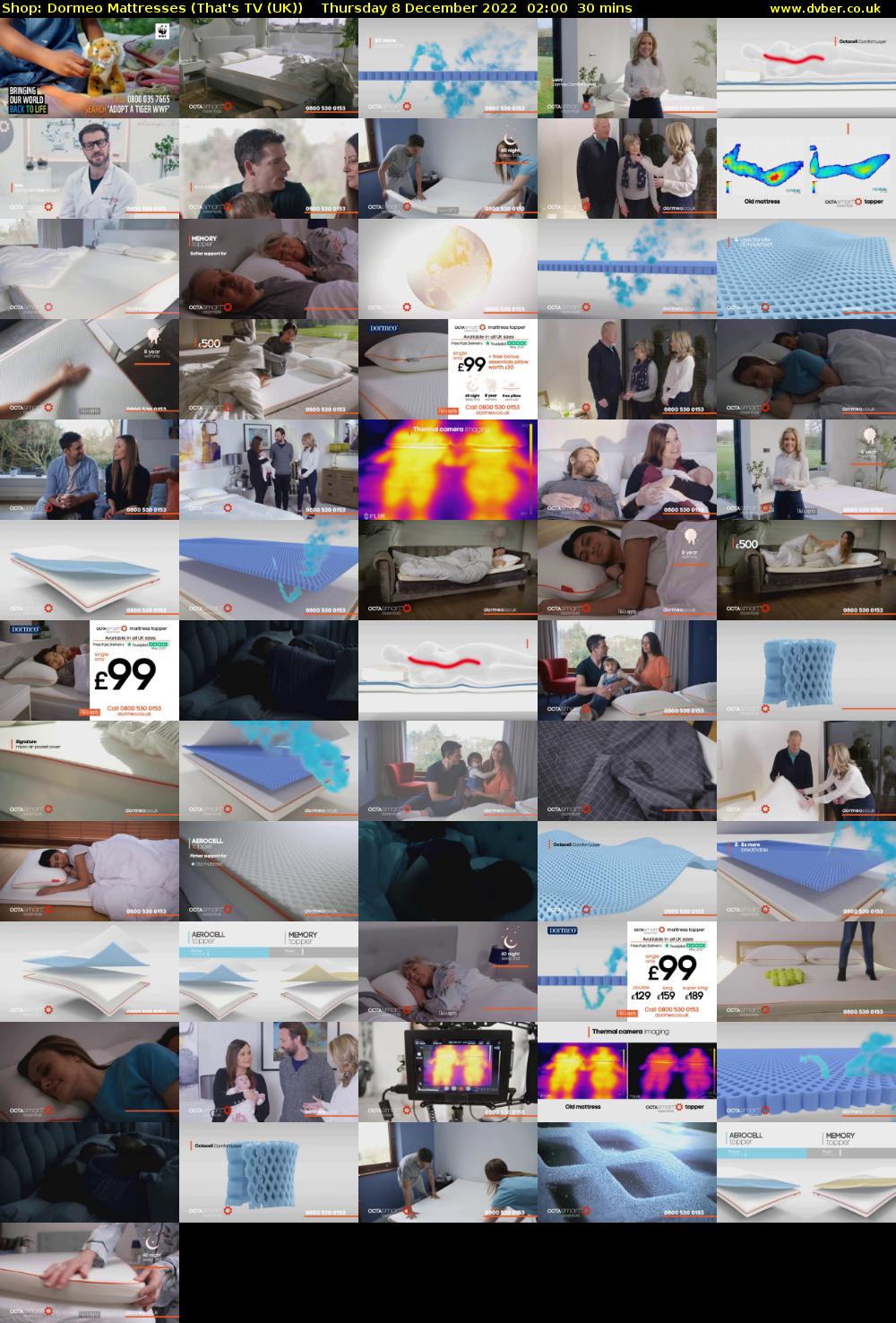 Shop: Dormeo Mattresses (That's TV (UK)) Thursday 8 December 2022 02:00 - 02:30