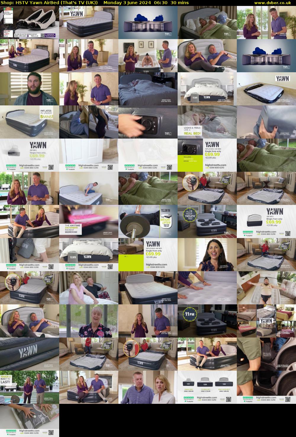 Shop: HSTV Yawn AirBed (That's TV (UK)) Monday 3 June 2024 06:30 - 07:00