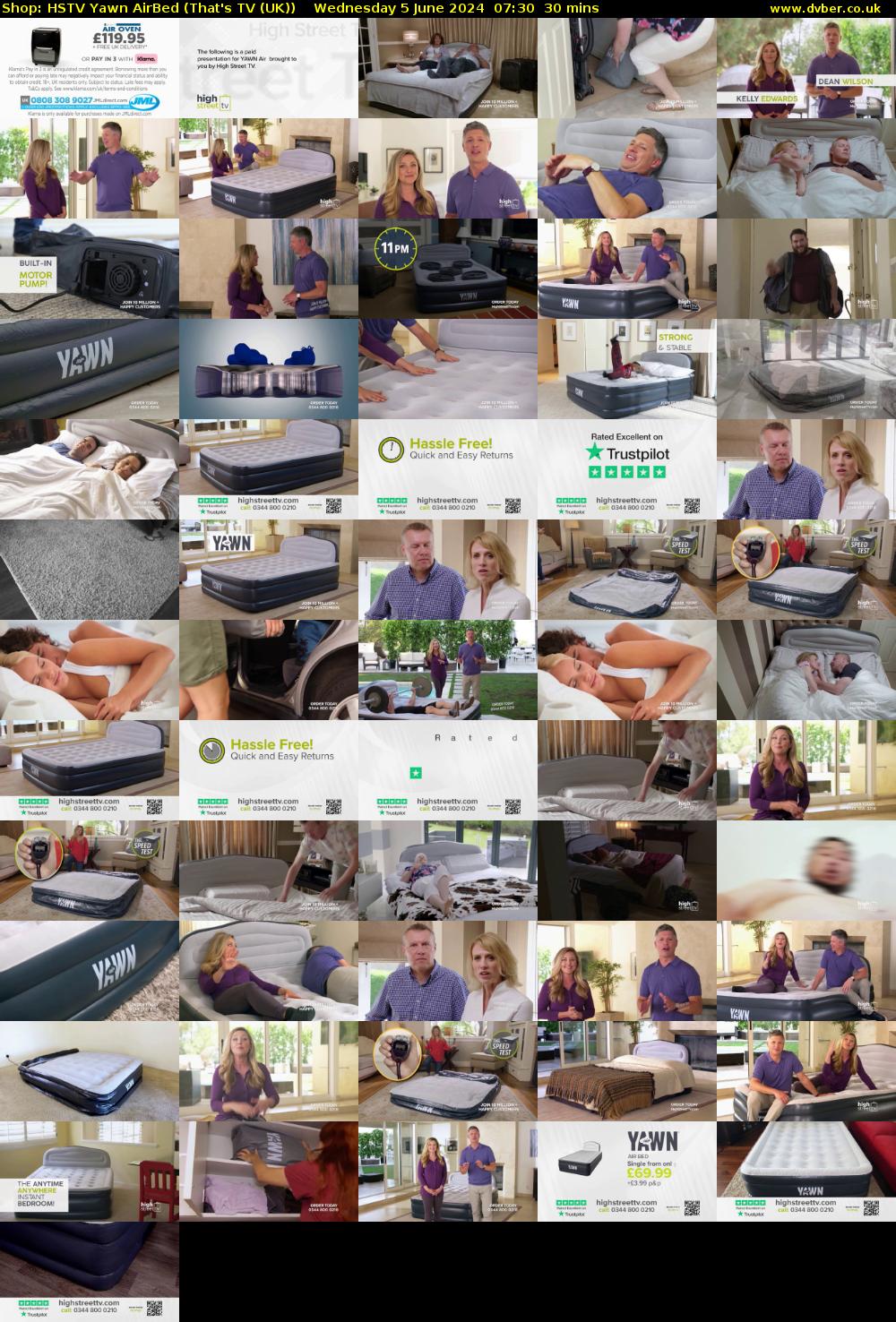 Shop: HSTV Yawn AirBed (That's TV (UK)) Wednesday 5 June 2024 07:30 - 08:00