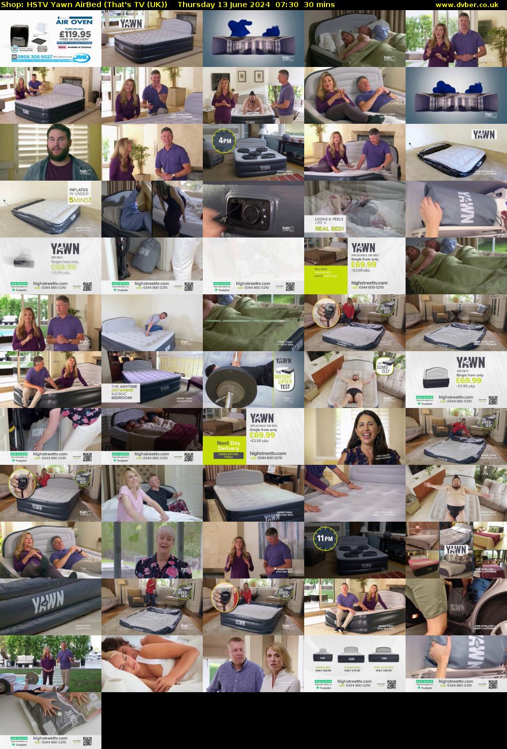 Shop: HSTV Yawn AirBed (That's TV (UK)) Thursday 13 June 2024 07:30 - 08:00