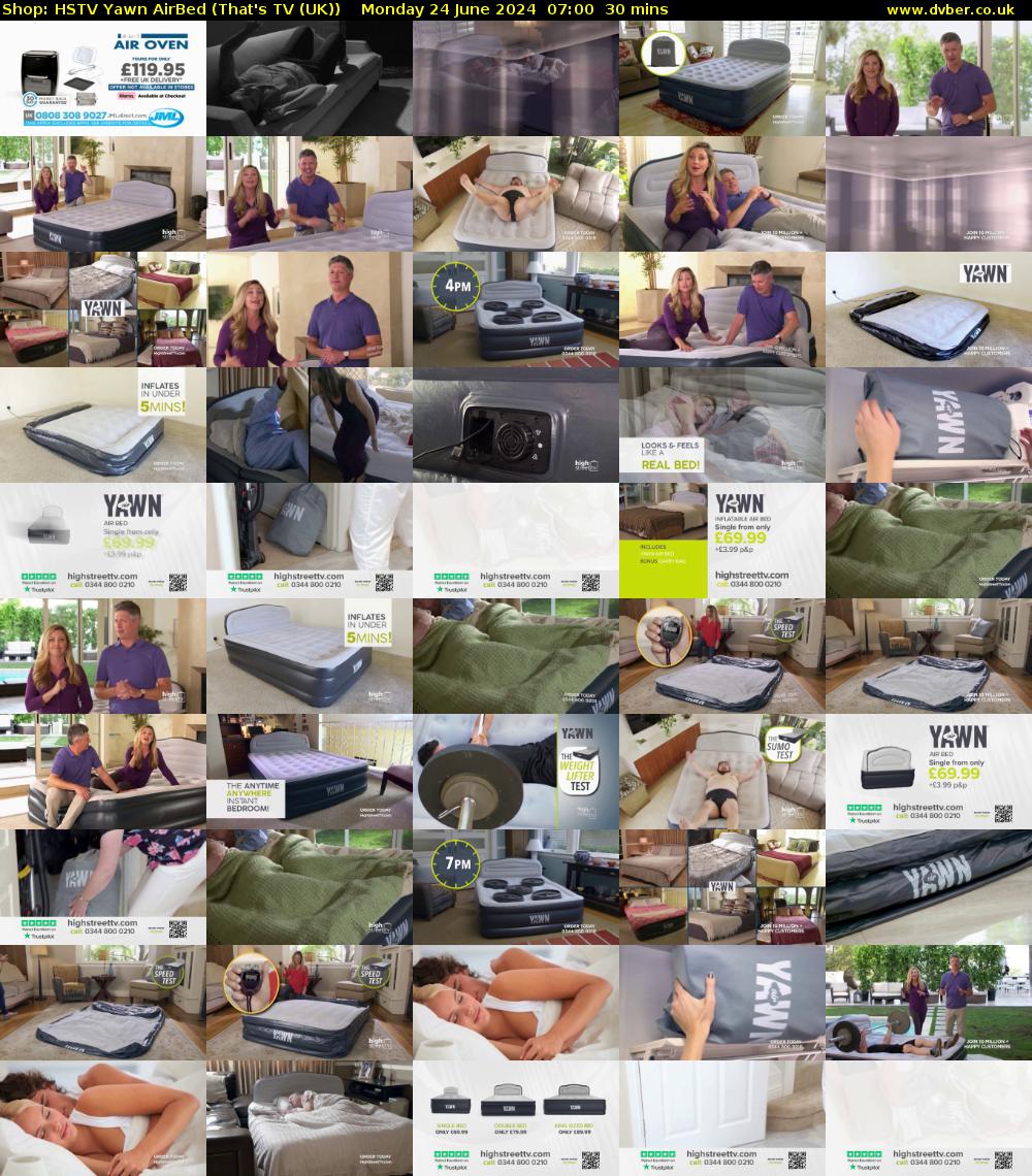 Shop: HSTV Yawn AirBed (That's TV (UK)) Monday 24 June 2024 07:00 - 07:30