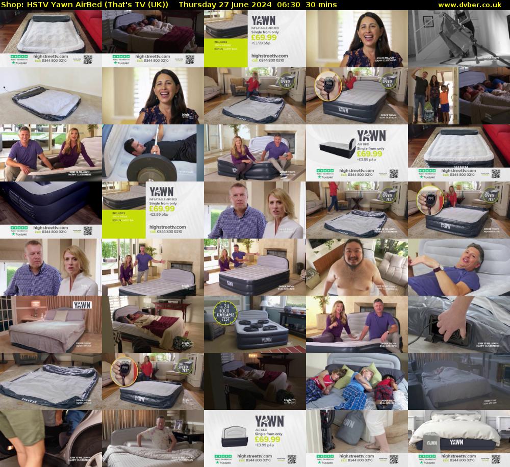 Shop: HSTV Yawn AirBed (That's TV (UK)) Thursday 27 June 2024 06:30 - 07:00