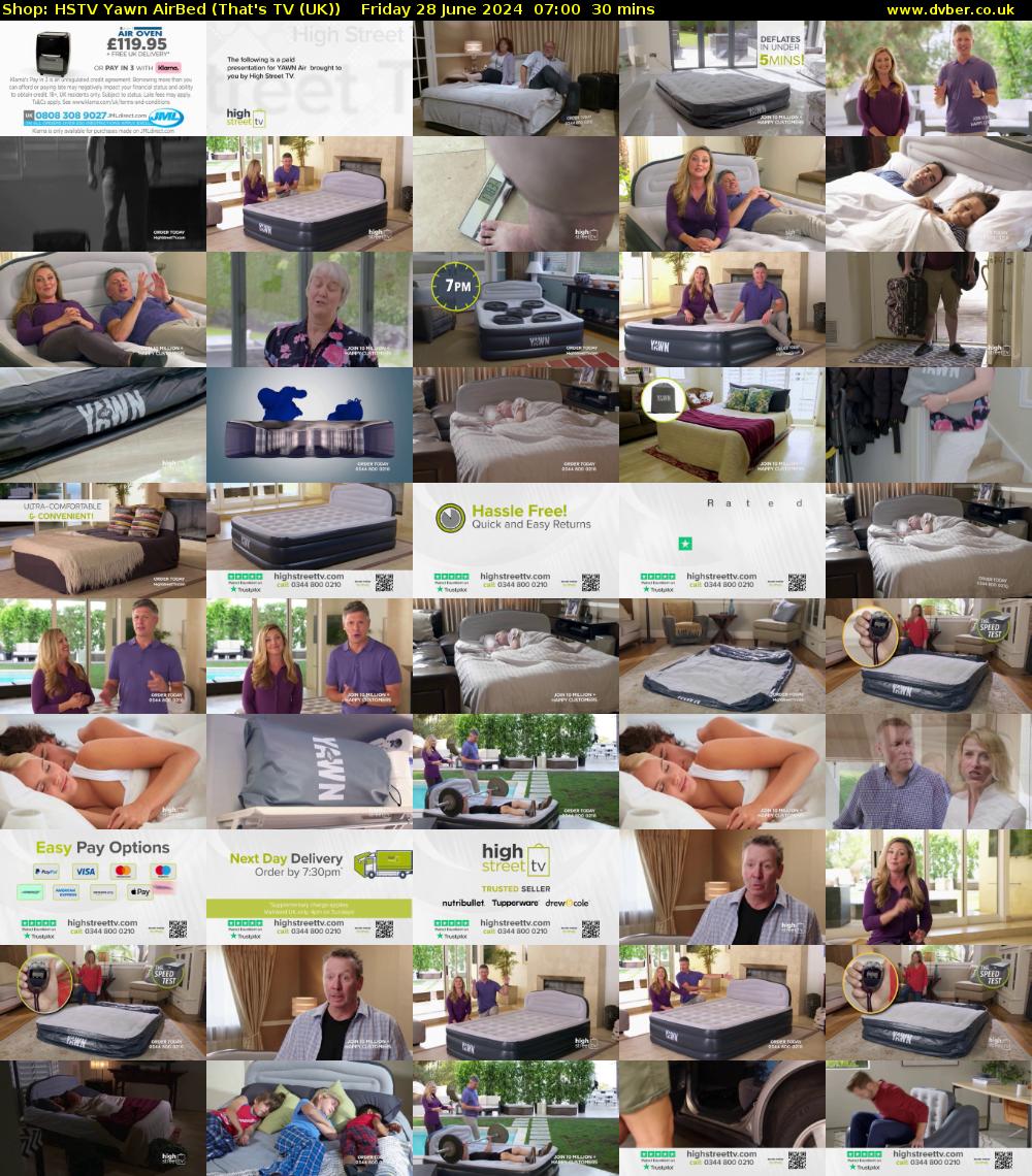 Shop: HSTV Yawn AirBed (That's TV (UK)) Friday 28 June 2024 07:00 - 07:30