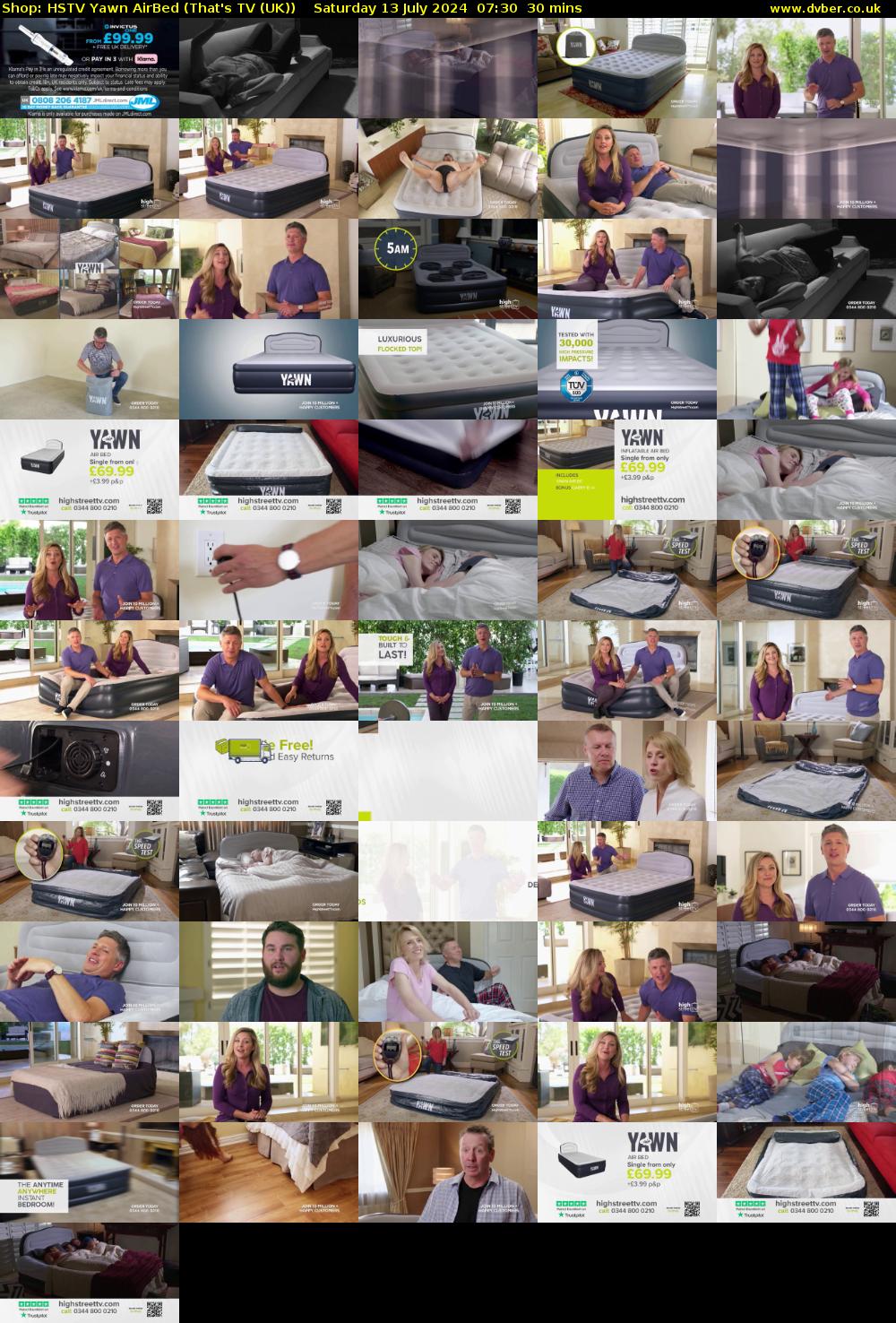 Shop: HSTV Yawn AirBed (That's TV (UK)) Saturday 13 July 2024 07:30 - 08:00