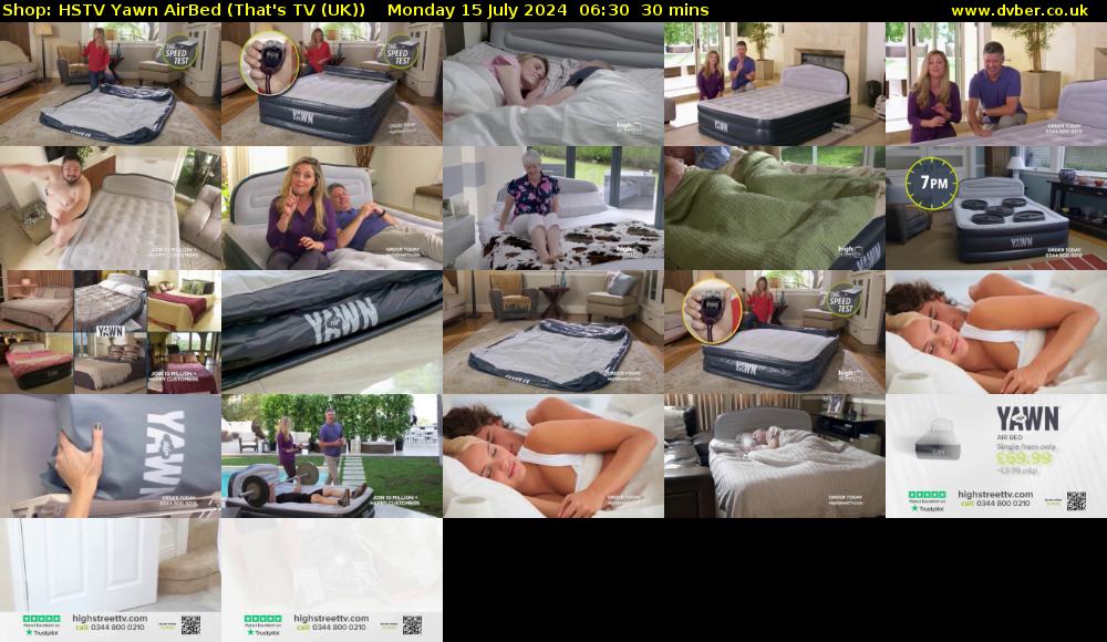 Shop: HSTV Yawn AirBed (That's TV (UK)) Monday 15 July 2024 06:30 - 07:00
