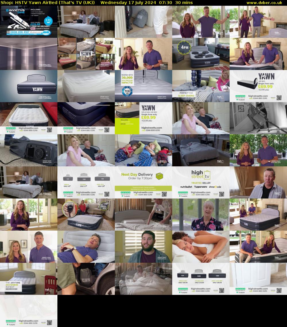 Shop: HSTV Yawn AirBed (That's TV (UK)) Wednesday 17 July 2024 07:30 - 08:00
