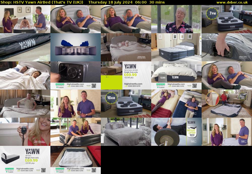 Shop: HSTV Yawn AirBed (That's TV (UK)) Thursday 18 July 2024 06:00 - 06:30
