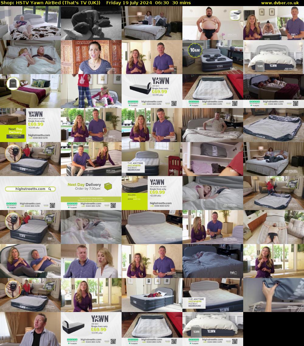 Shop: HSTV Yawn AirBed (That's TV (UK)) Friday 19 July 2024 06:30 - 07:00