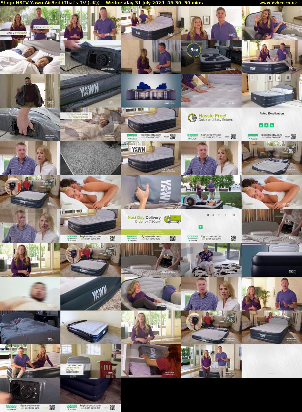 Shop: HSTV Yawn AirBed (That's TV (UK)) Wednesday 31 July 2024 06:30 - 07:00