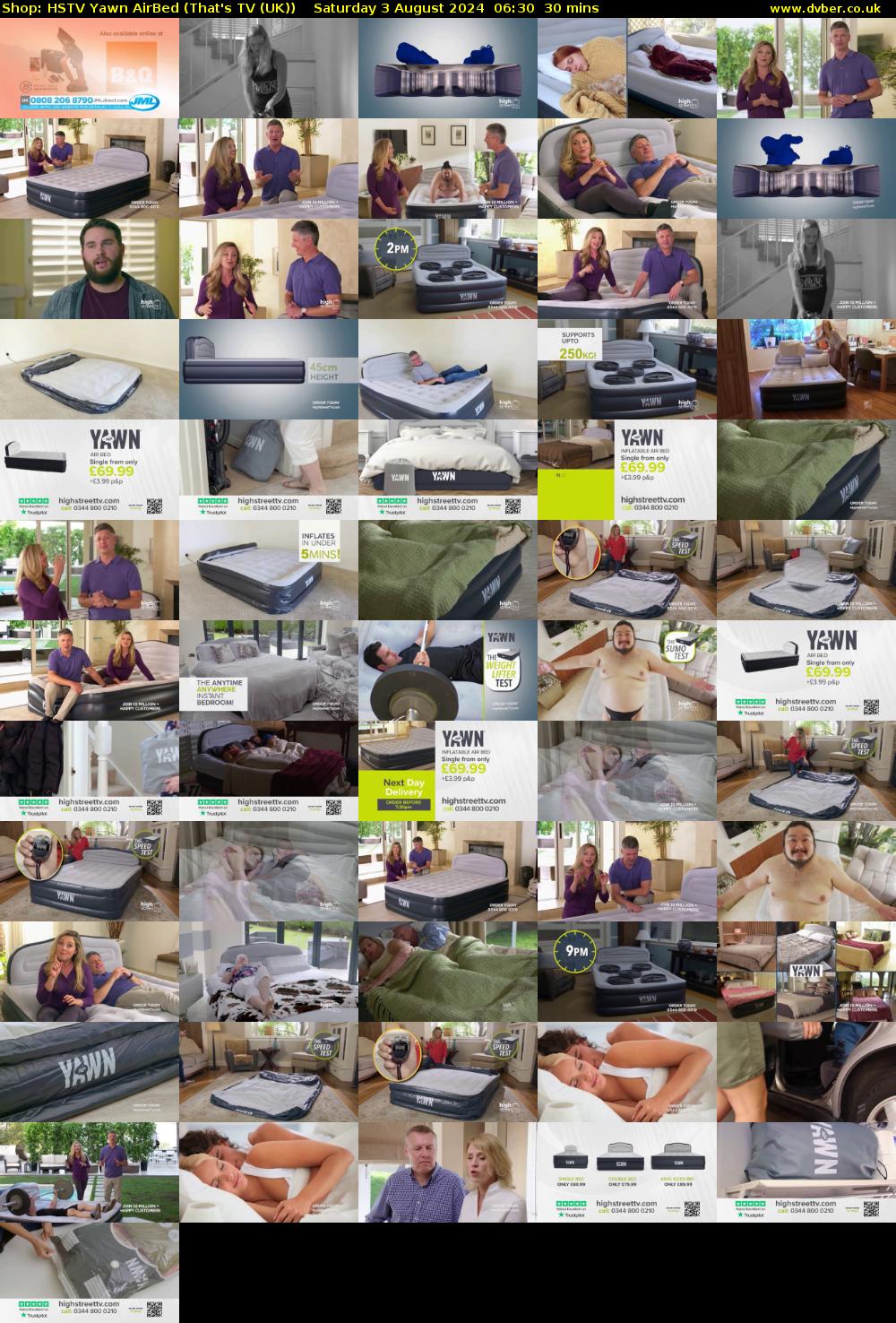 Shop: HSTV Yawn AirBed (That's TV (UK)) Saturday 3 August 2024 06:30 - 07:00