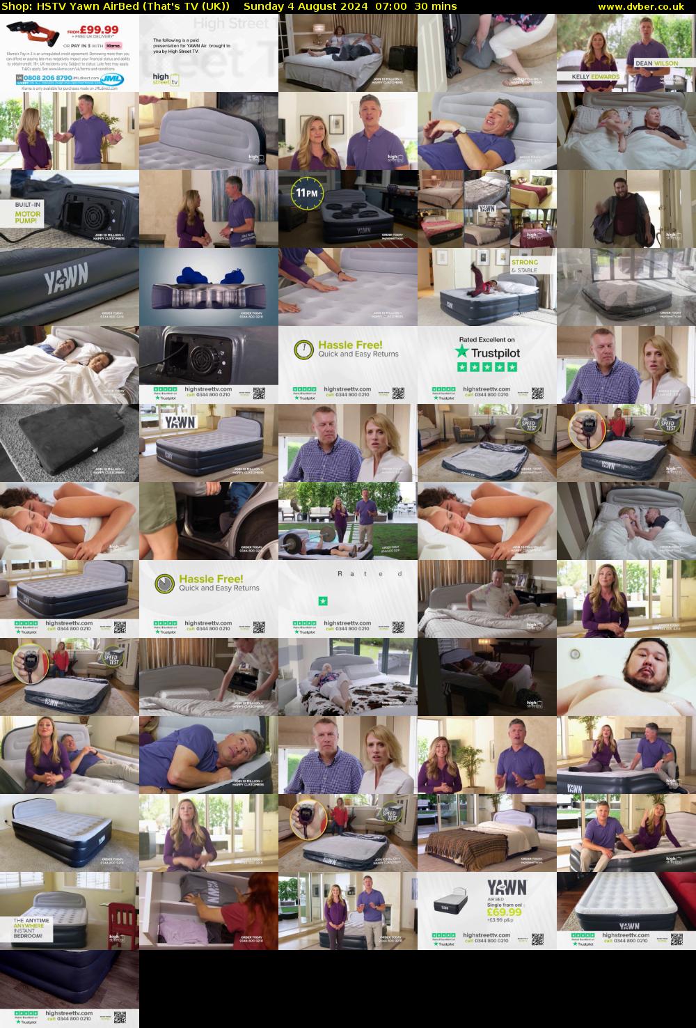 Shop: HSTV Yawn AirBed (That's TV (UK)) Sunday 4 August 2024 07:00 - 07:30