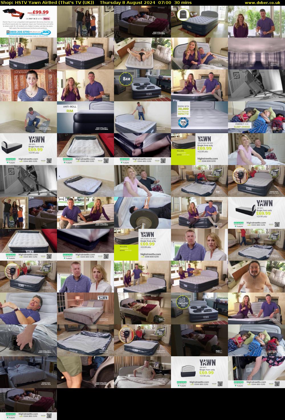 Shop: HSTV Yawn AirBed (That's TV (UK)) Thursday 8 August 2024 07:00 - 07:30