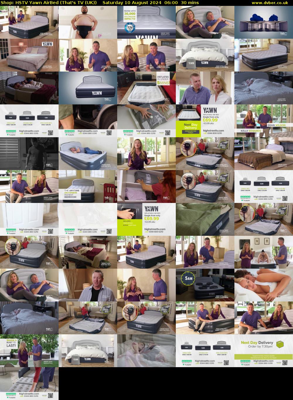 Shop: HSTV Yawn AirBed (That's TV (UK)) Saturday 10 August 2024 06:00 - 06:30