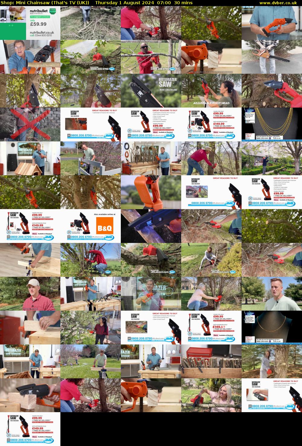 Shop: Mini Chainsaw (That's TV (UK)) Thursday 1 August 2024 07:00 - 07:30