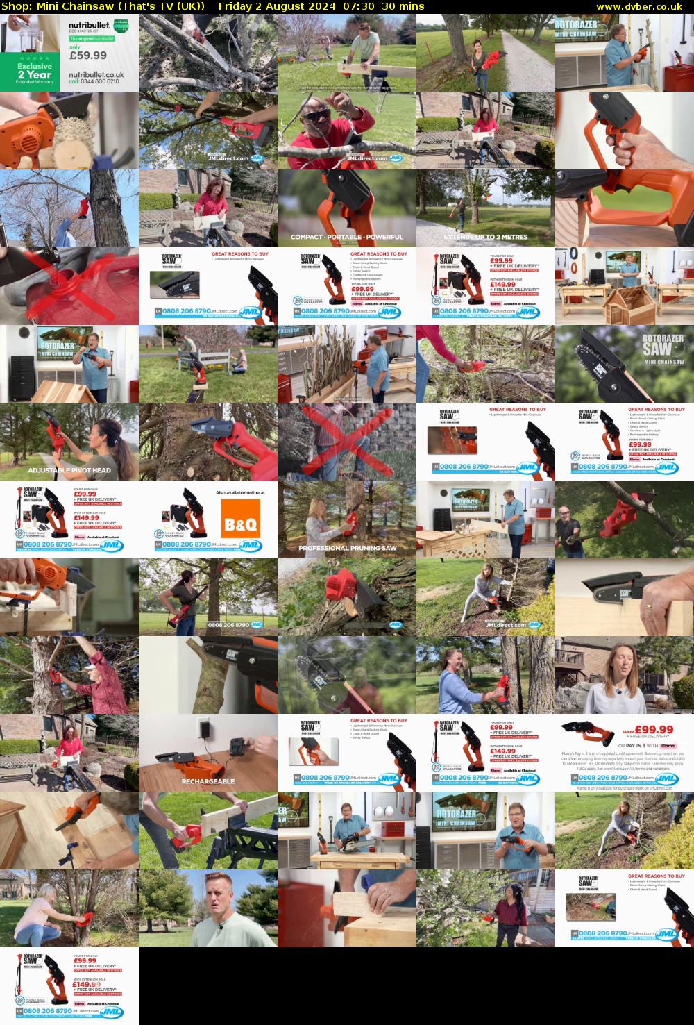 Shop: Mini Chainsaw (That's TV (UK)) Friday 2 August 2024 07:30 - 08:00