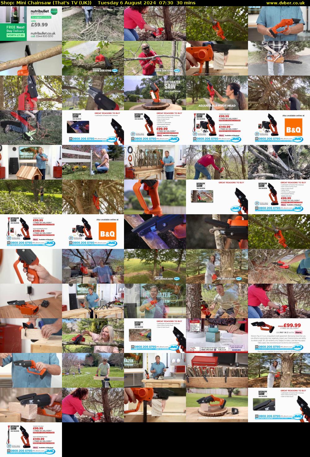 Shop: Mini Chainsaw (That's TV (UK)) Tuesday 6 August 2024 07:30 - 08:00
