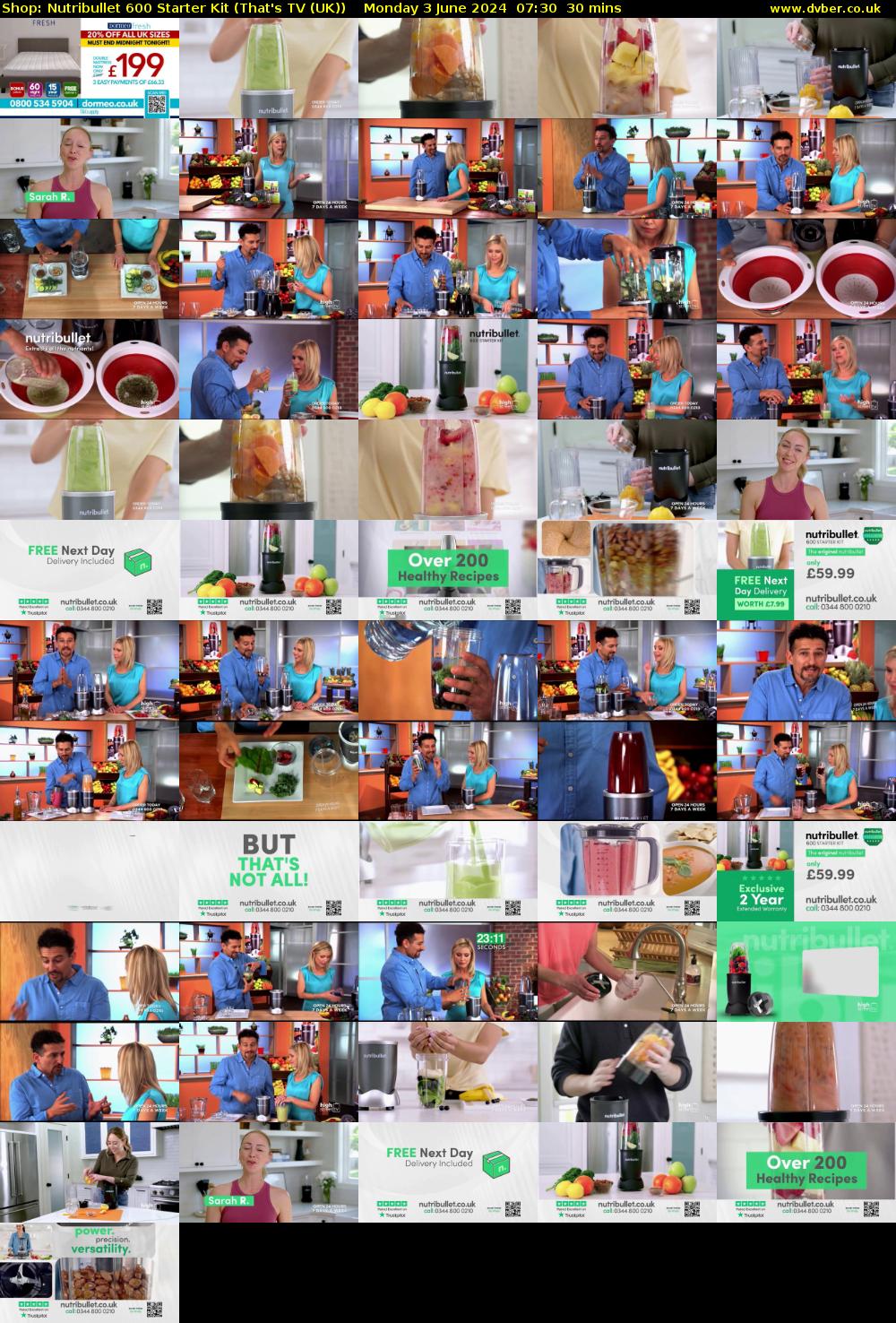 Shop: Nutribullet 600 Starter Kit (That's TV (UK)) Monday 3 June 2024 07:30 - 08:00