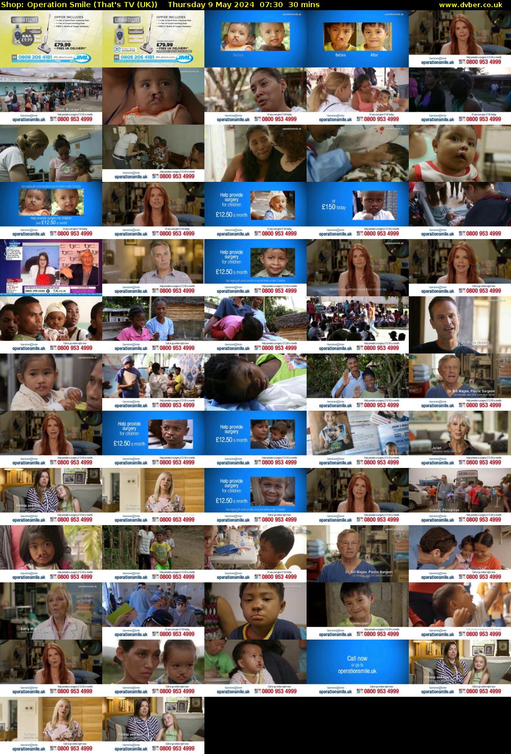Shop: Operation Smile (That's TV (UK)) Thursday 9 May 2024 07:30 - 08:00