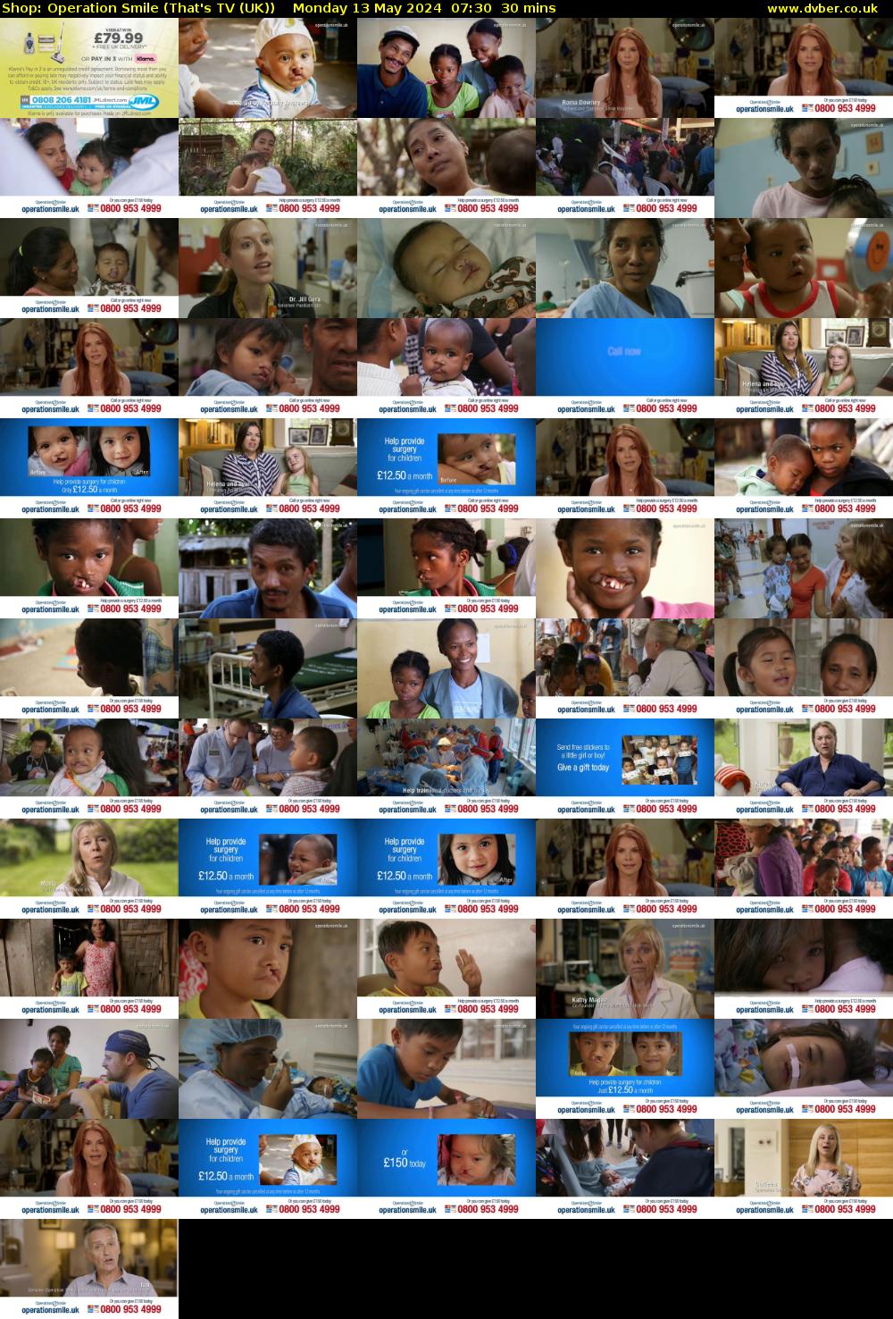 Shop: Operation Smile (That's TV (UK)) Monday 13 May 2024 07:30 - 08:00