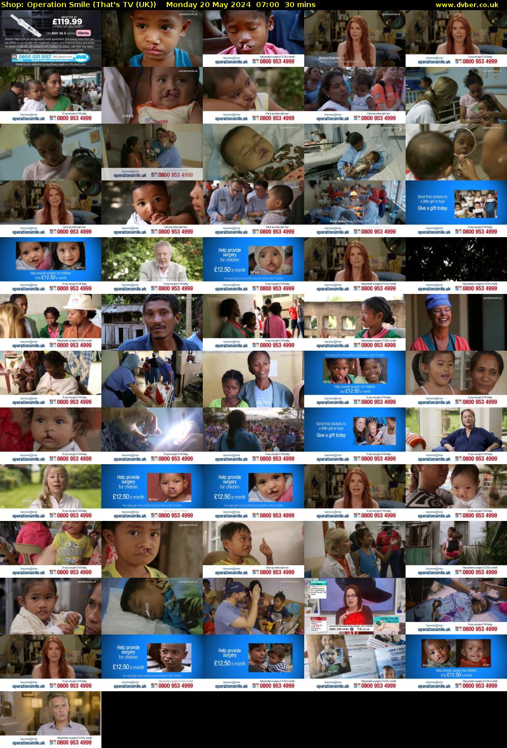 Shop: Operation Smile (That's TV (UK)) Monday 20 May 2024 07:00 - 07:30