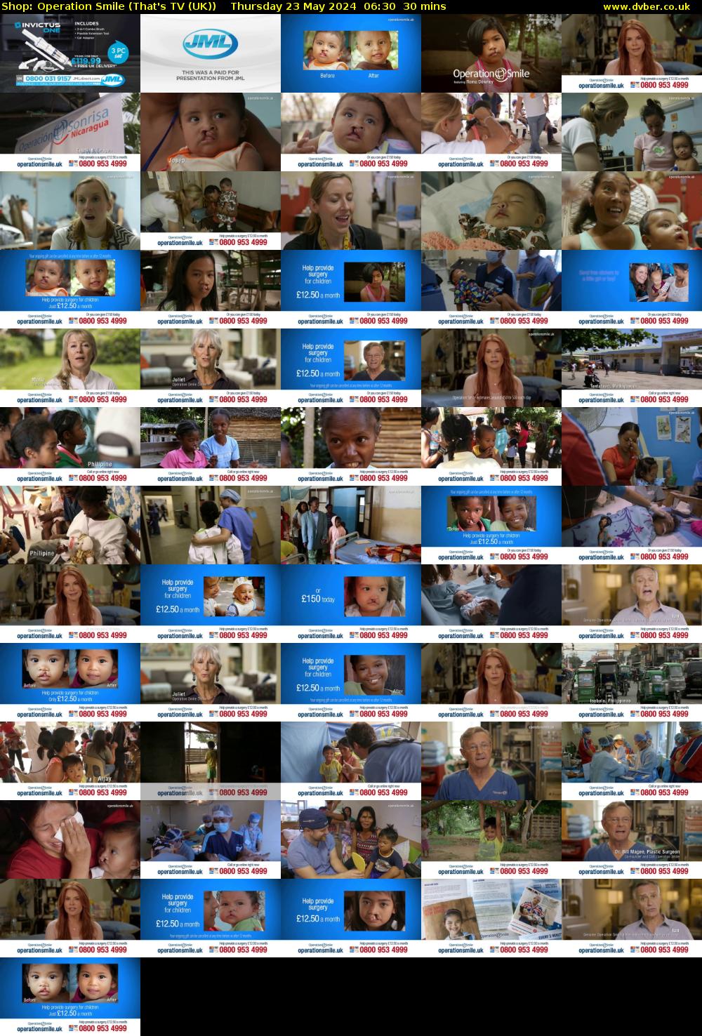 Shop: Operation Smile (That's TV (UK)) Thursday 23 May 2024 06:30 - 07:00