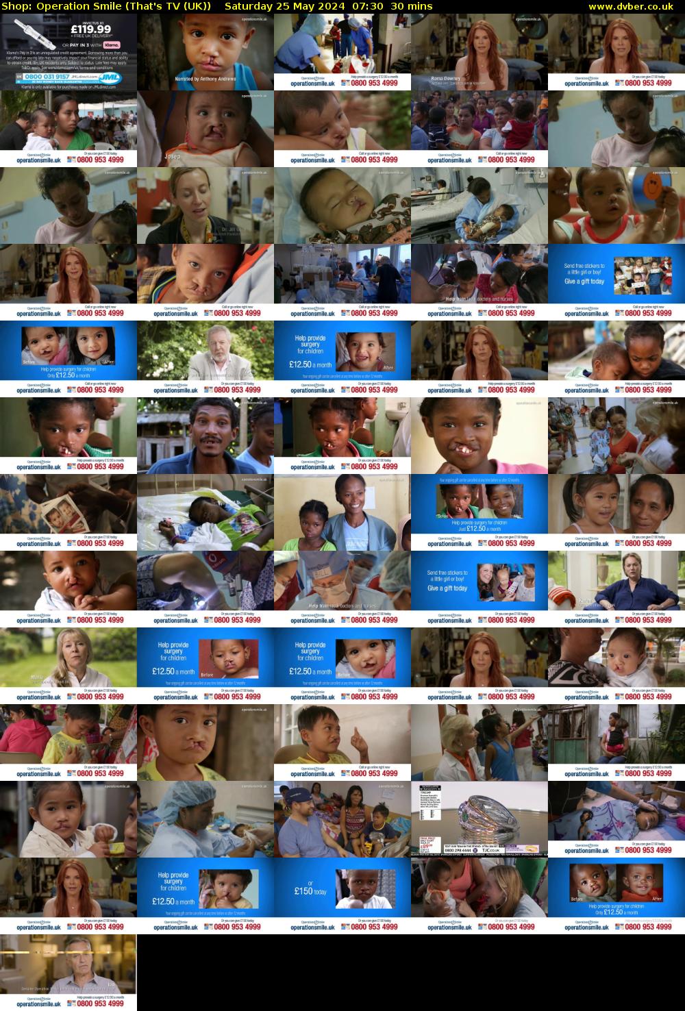 Shop: Operation Smile (That's TV (UK)) Saturday 25 May 2024 07:30 - 08:00