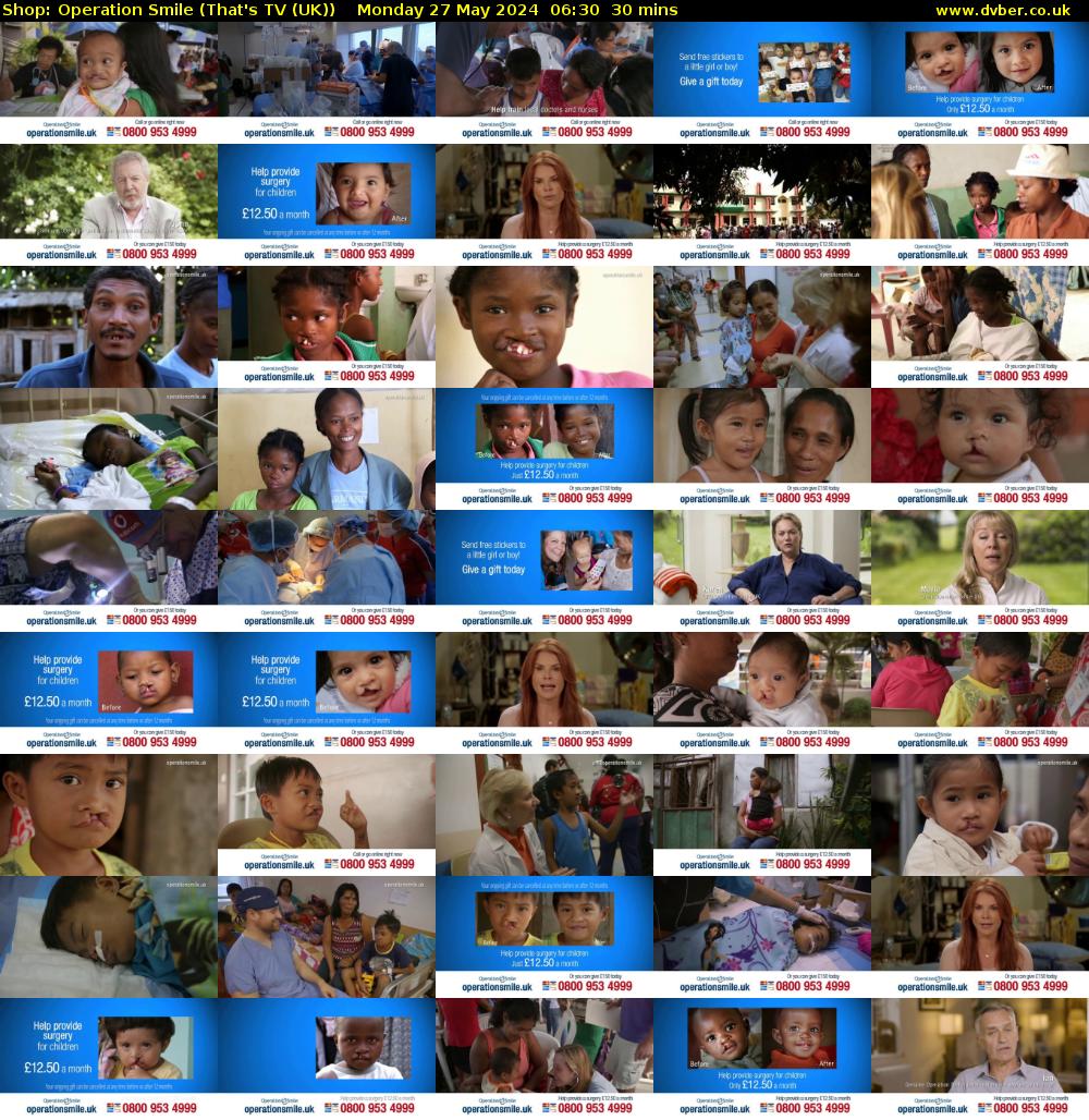 Shop: Operation Smile (That's TV (UK)) Monday 27 May 2024 06:30 - 07:00