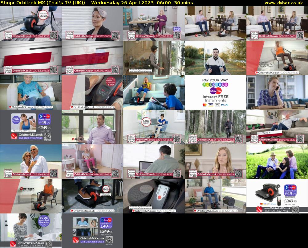 Shop: Orbitrek MX (That's TV (UK)) Wednesday 26 April 2023 06:00 - 06:30