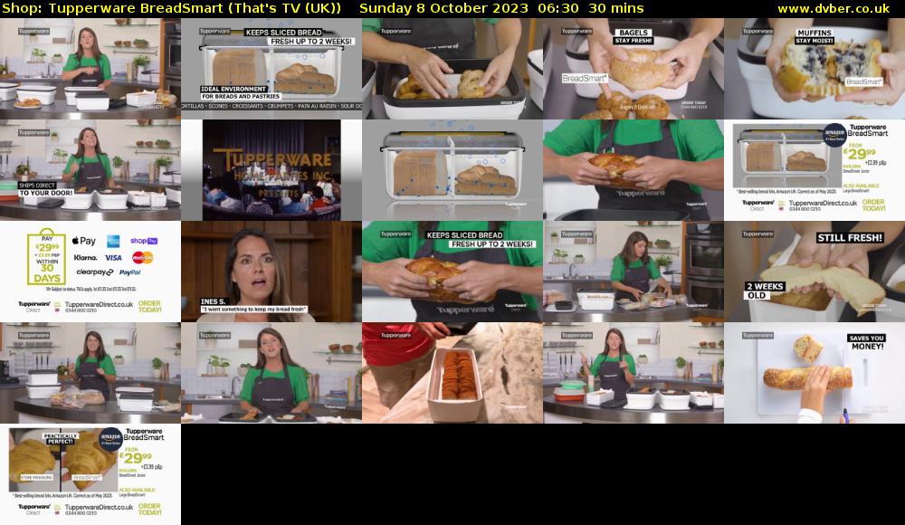 Shop: Tupperware BreadSmart (That's TV (UK)) Sunday 8 October 2023 06:30 - 07:00