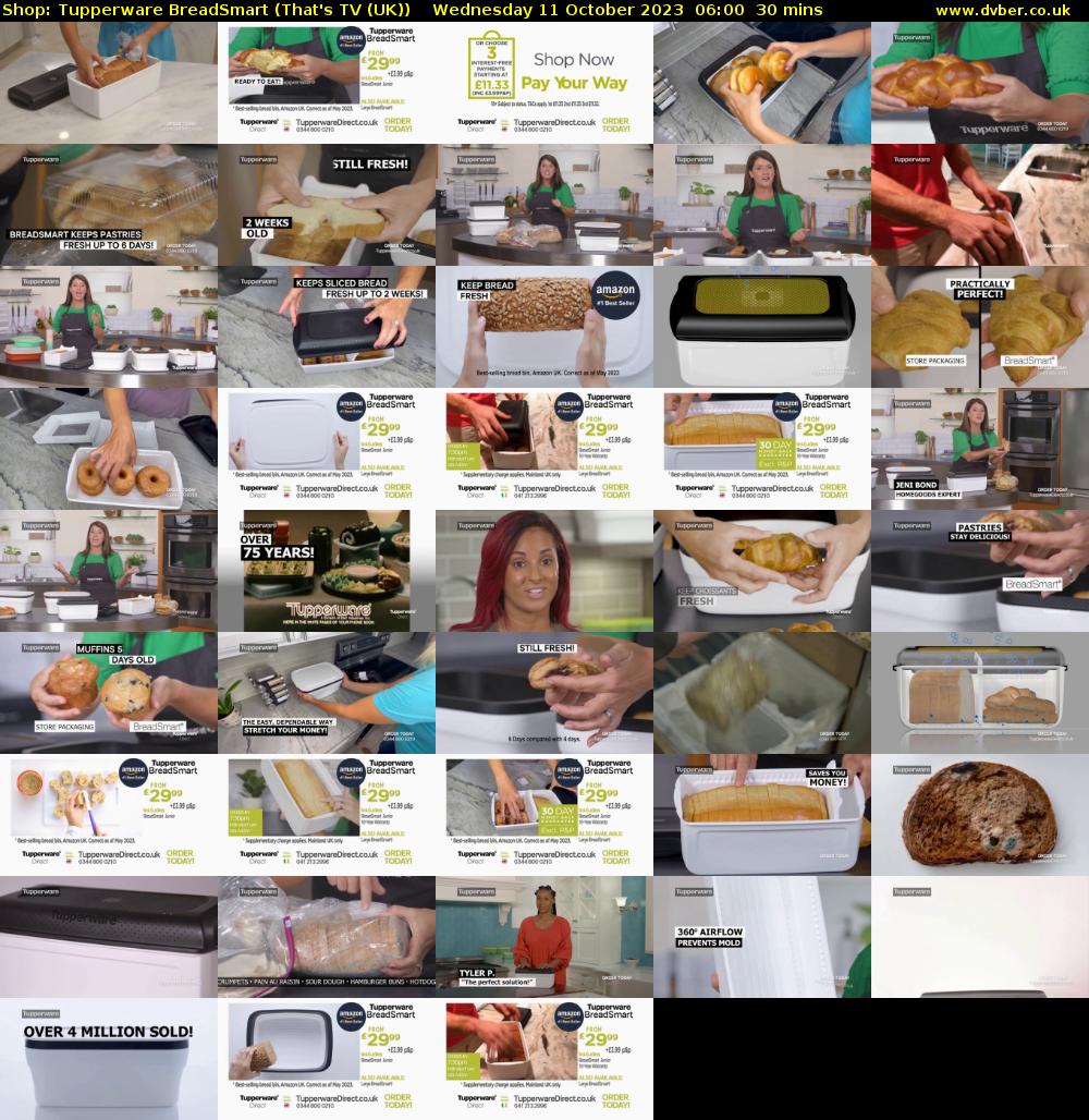 Shop: Tupperware BreadSmart (That's TV (UK)) Wednesday 11 October 2023 06:00 - 06:30