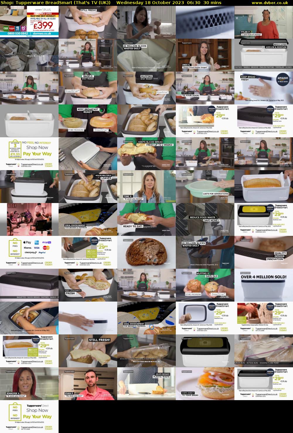 Shop: Tupperware BreadSmart (That's TV (UK)) Wednesday 18 October 2023 06:30 - 07:00