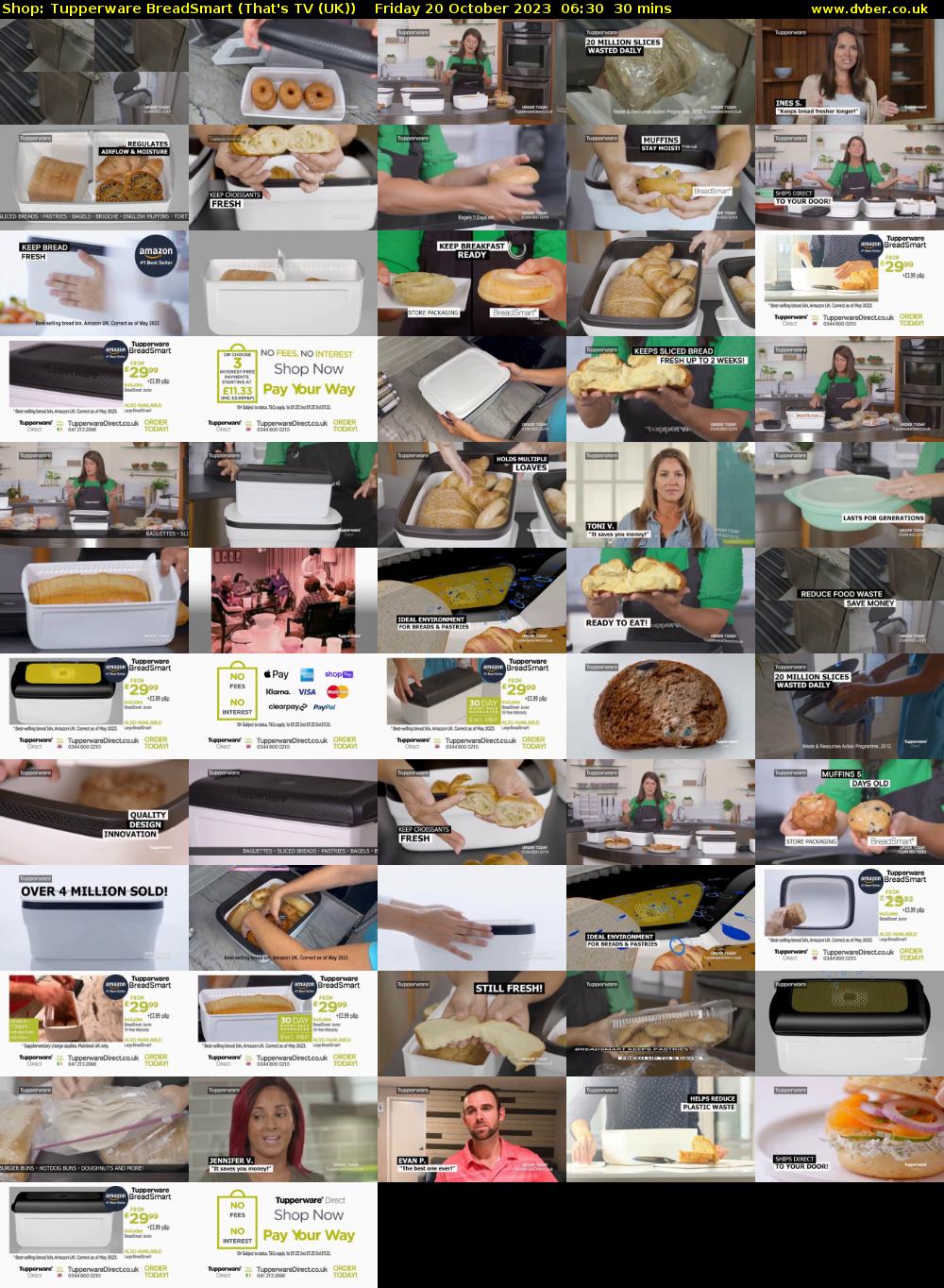Shop: Tupperware BreadSmart (That's TV (UK)) Friday 20 October 2023 06:30 - 07:00
